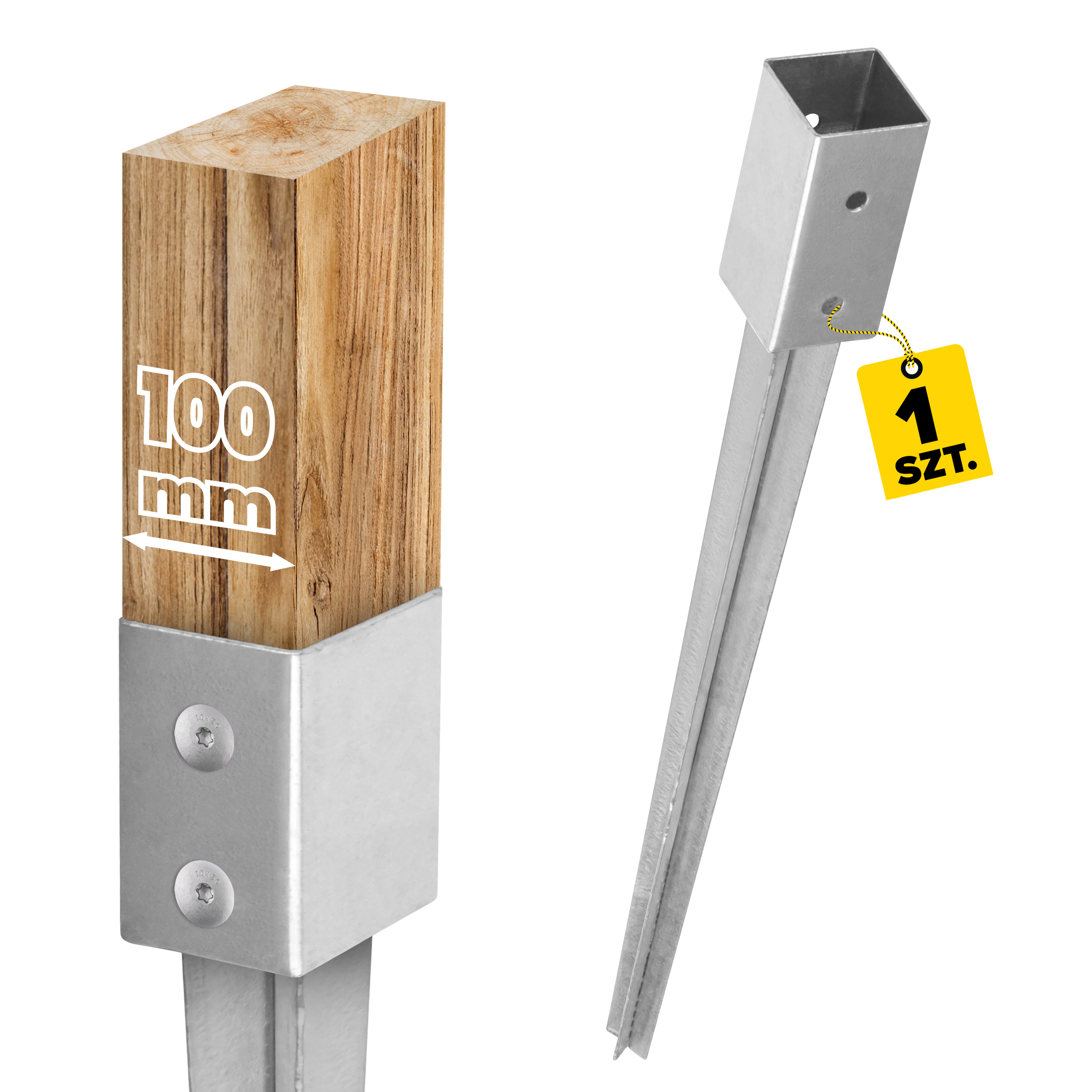 Podstawa słupa wbijana 100 mm - PSG 100/900 | 100 mm